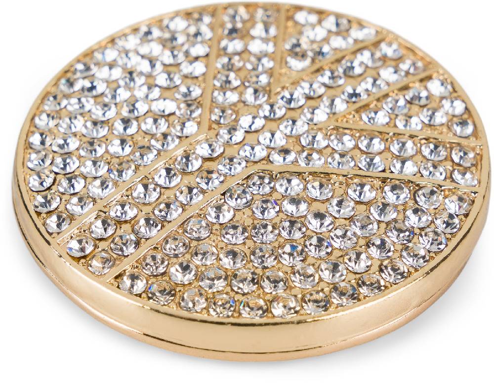 Stylebreaker Runde Magnet Brosche Peace Strass Auslauf