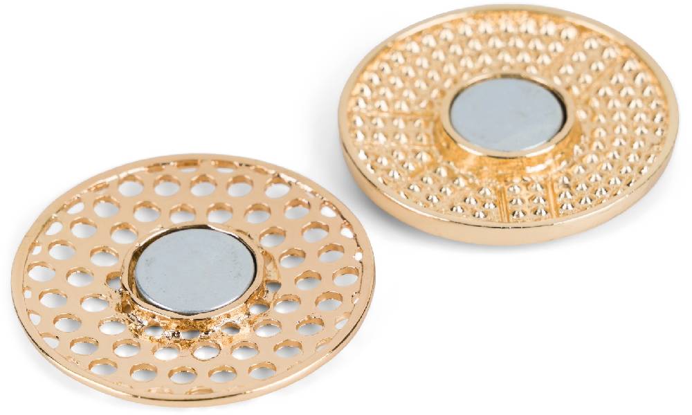 Stylebreaker Runde Magnet Brosche Peace Strass Auslauf
