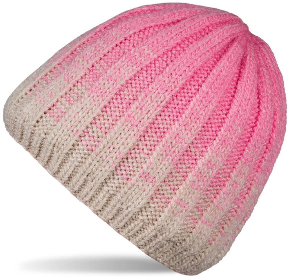 Stylebreaker Strickmütze Farbverlauf mit Thermo-Fleece