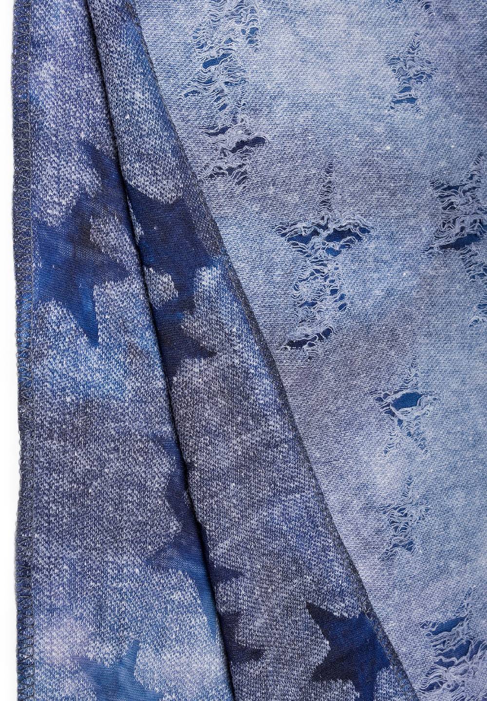 Stylebreaker Loop Schal Destroyed Denim Sterne Blitzverkäufe