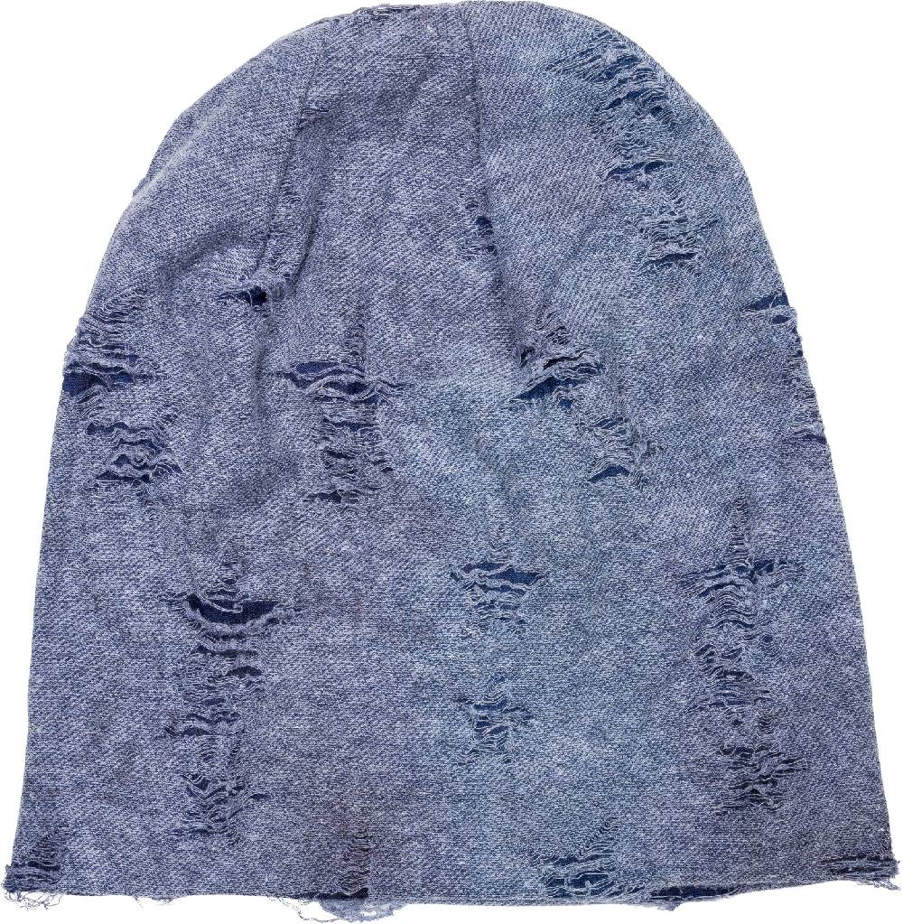Stylebreaker Beanie Mütze Destroyed Denim Sterne Online