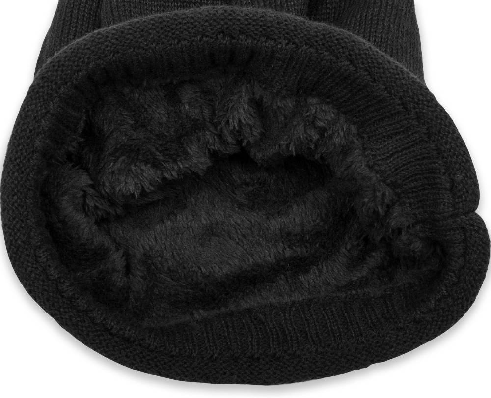 Stylebreaker Feinstrick Beanie mit Teddyfleece Schlussverkauf