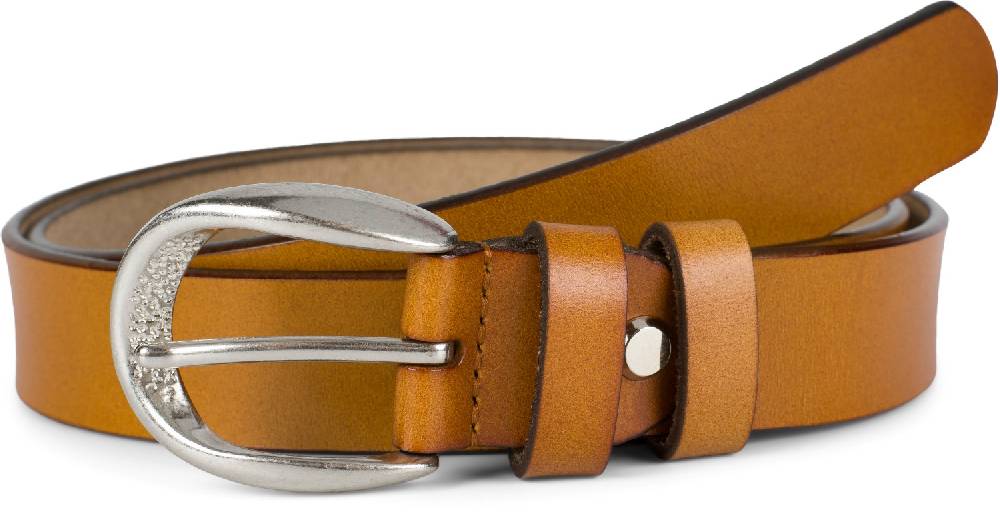 Stylebreaker Schmaler Unisex Echtleder Gürtel Unifarben