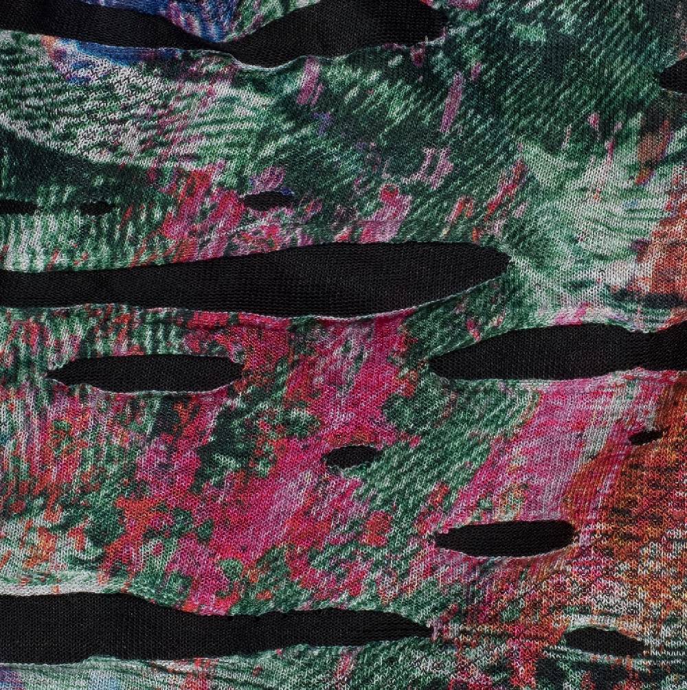 Stylebreaker Beanie mit Farbklecksen in Destroyed Optik Nur noch ein Tag übrig