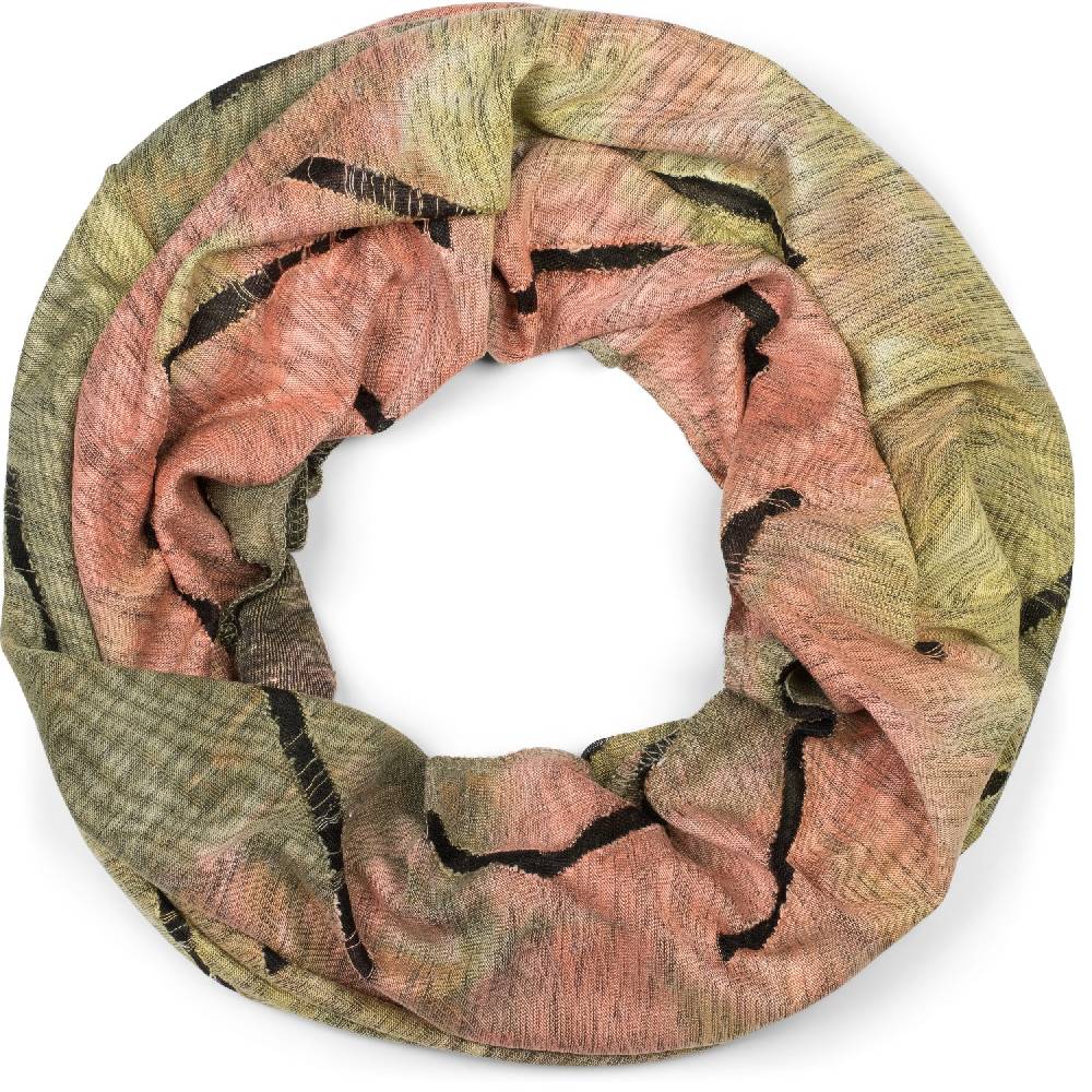 Stylebreaker Loop Schal Destroyed Batik Farbverlauf