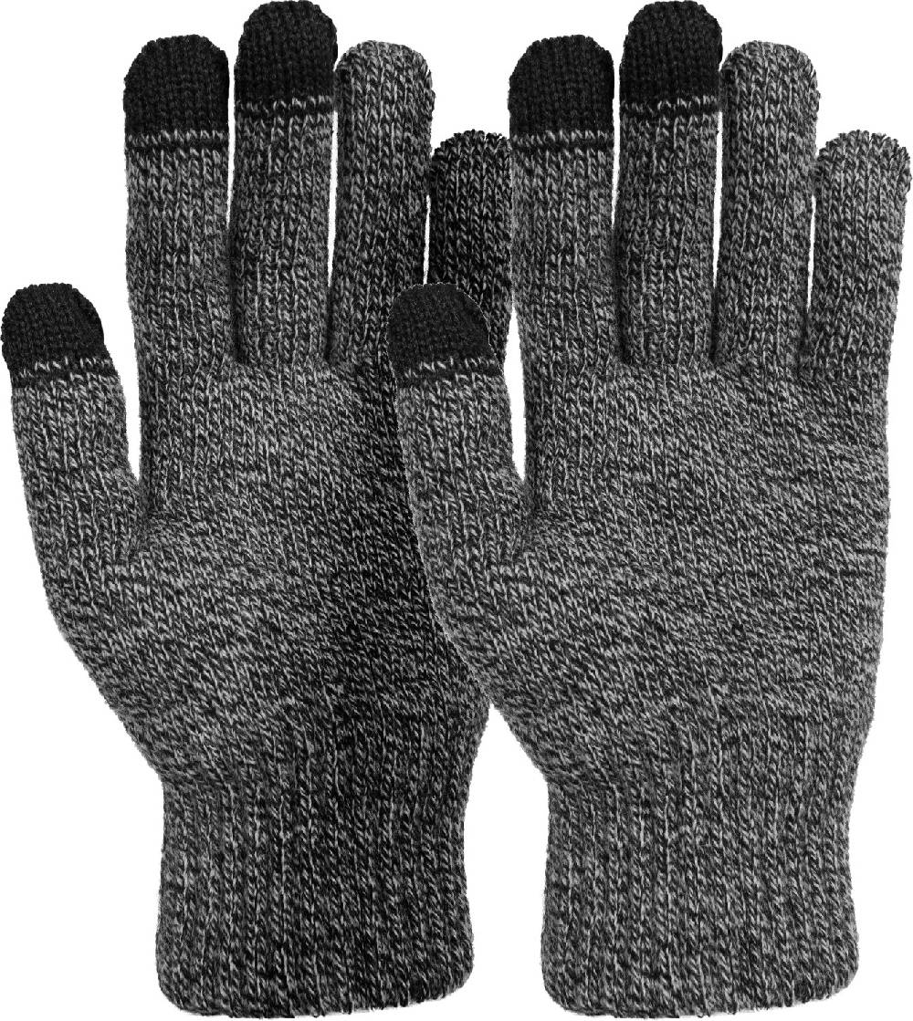 Stylebreaker Touchscreen Strick Handschuhe mit Karo Strickmuster