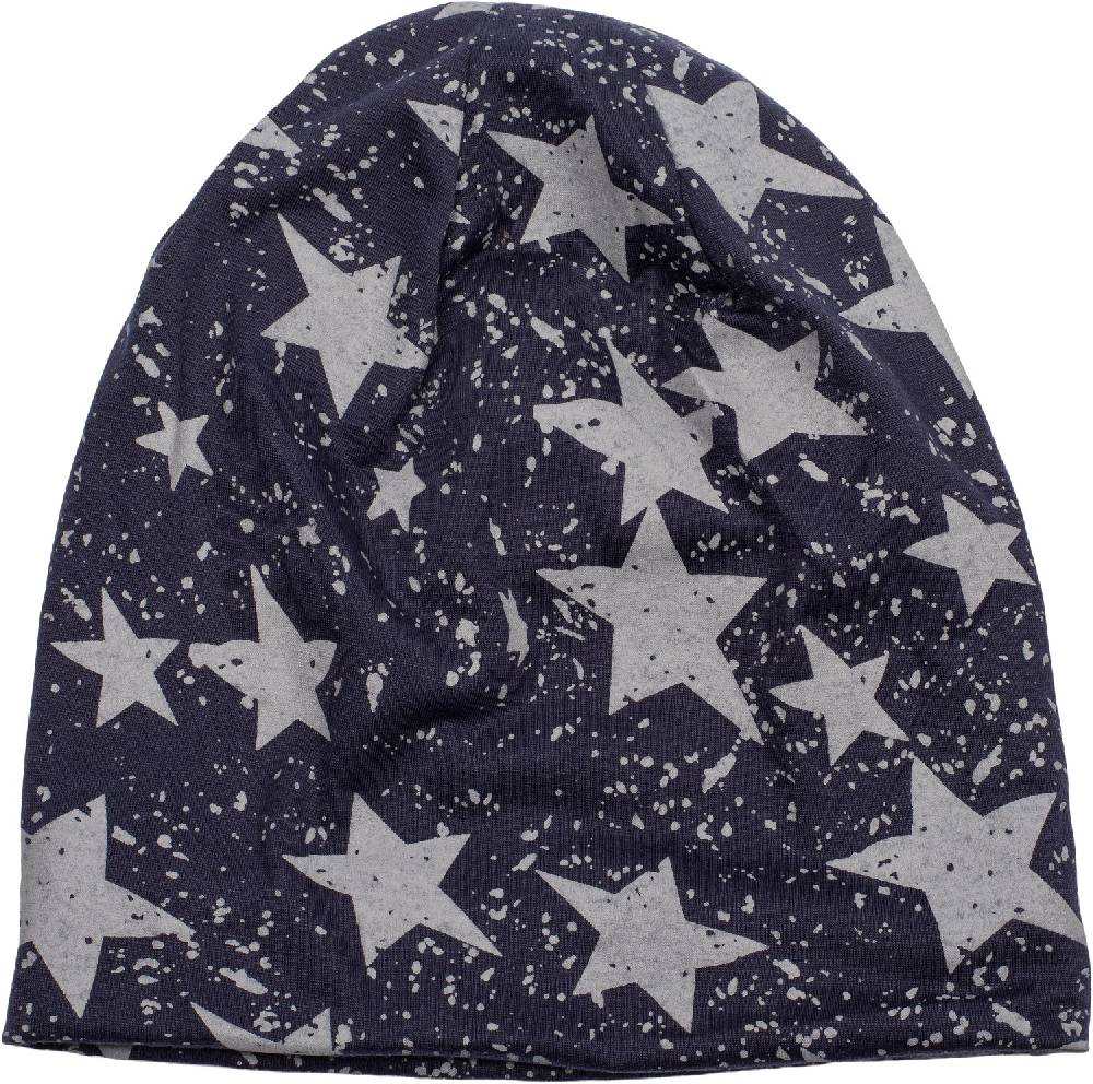 Stylebreaker Beanie Mütze mit Sterne Splat Style Print Schlussverkauf
