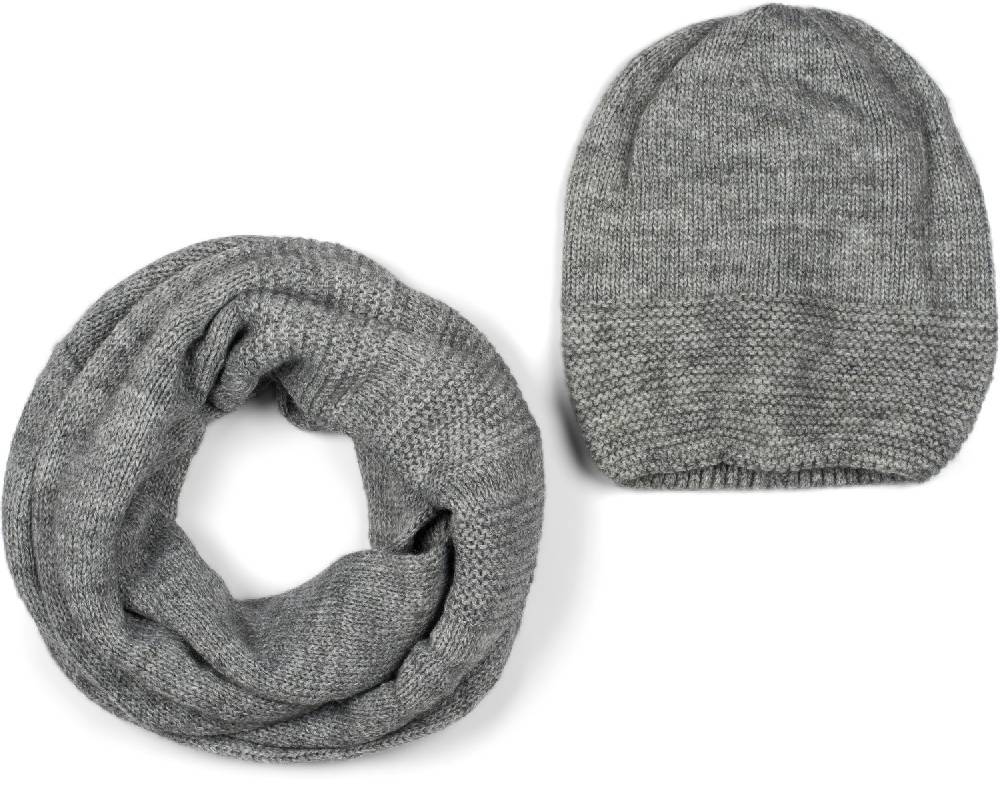 Stylebreaker Strick Loop und Mütze Set Einfarbig