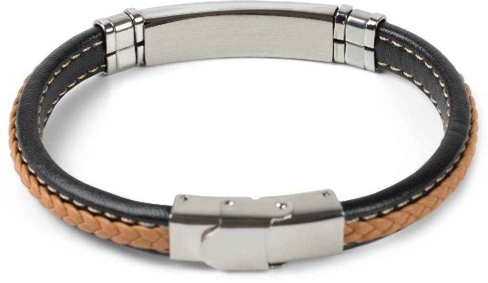 Stylebreaker Armband mit Flecht und Metallelementen im Angebot