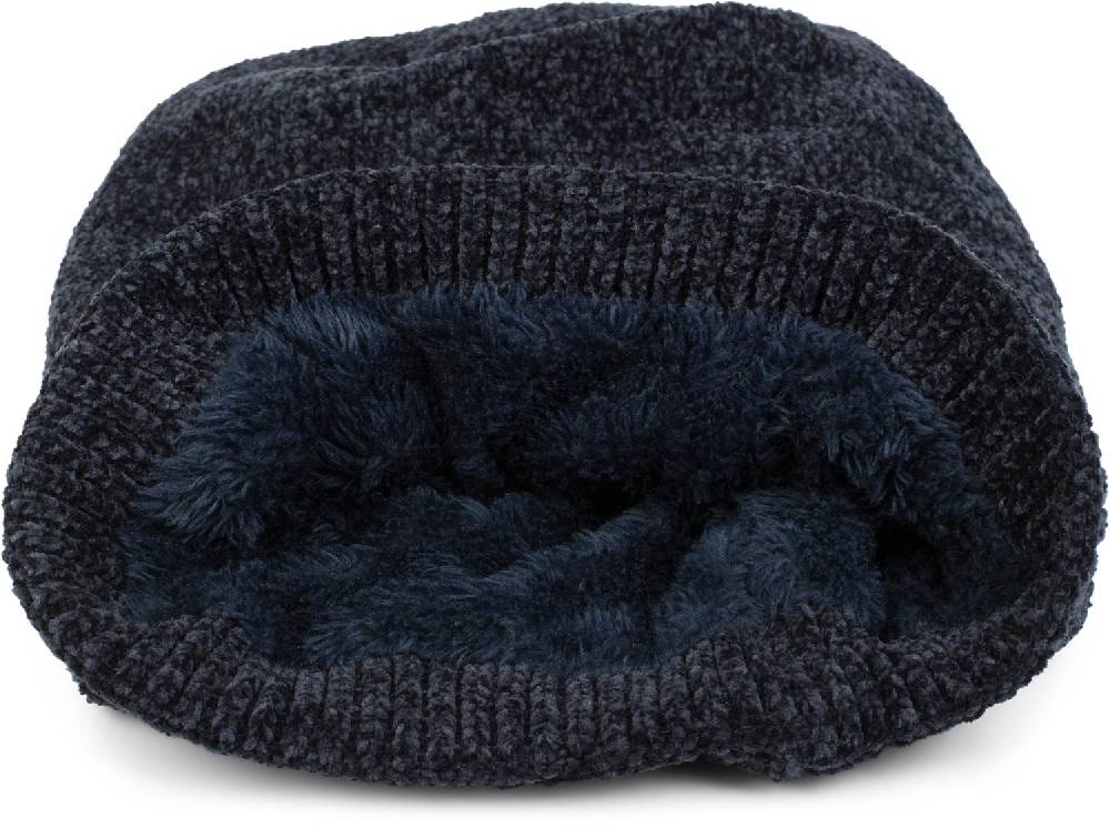Stylebreaker Feinstrick Chenille Beanie Mütze Uni Auslauf