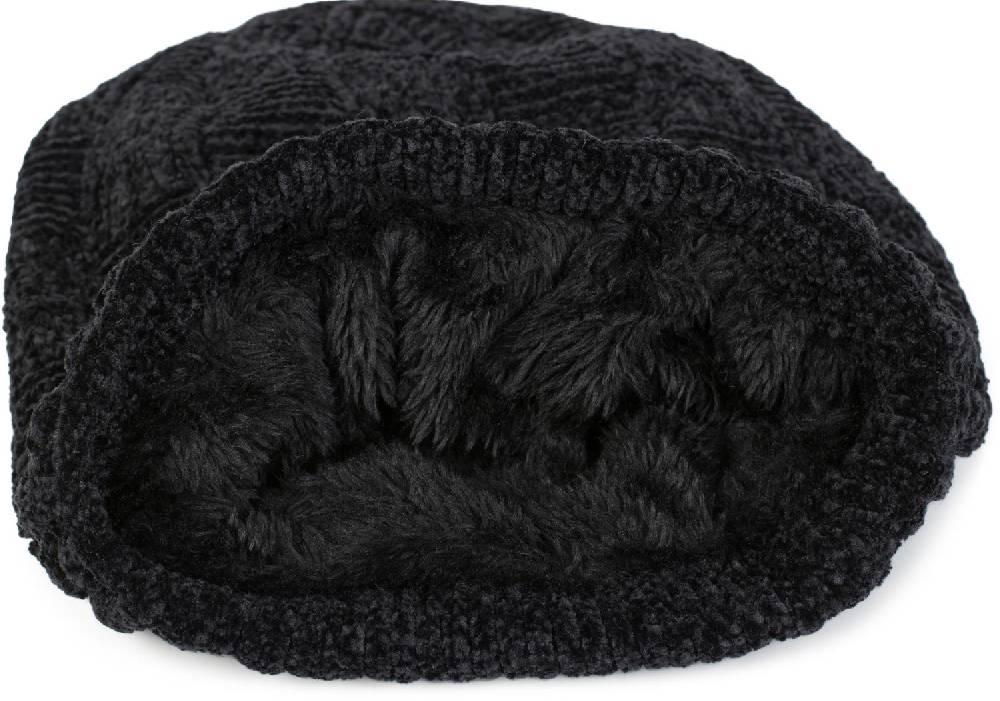 Stylebreaker Chenille Beanie Mütze mit Flecht Muster Schlussverkauf