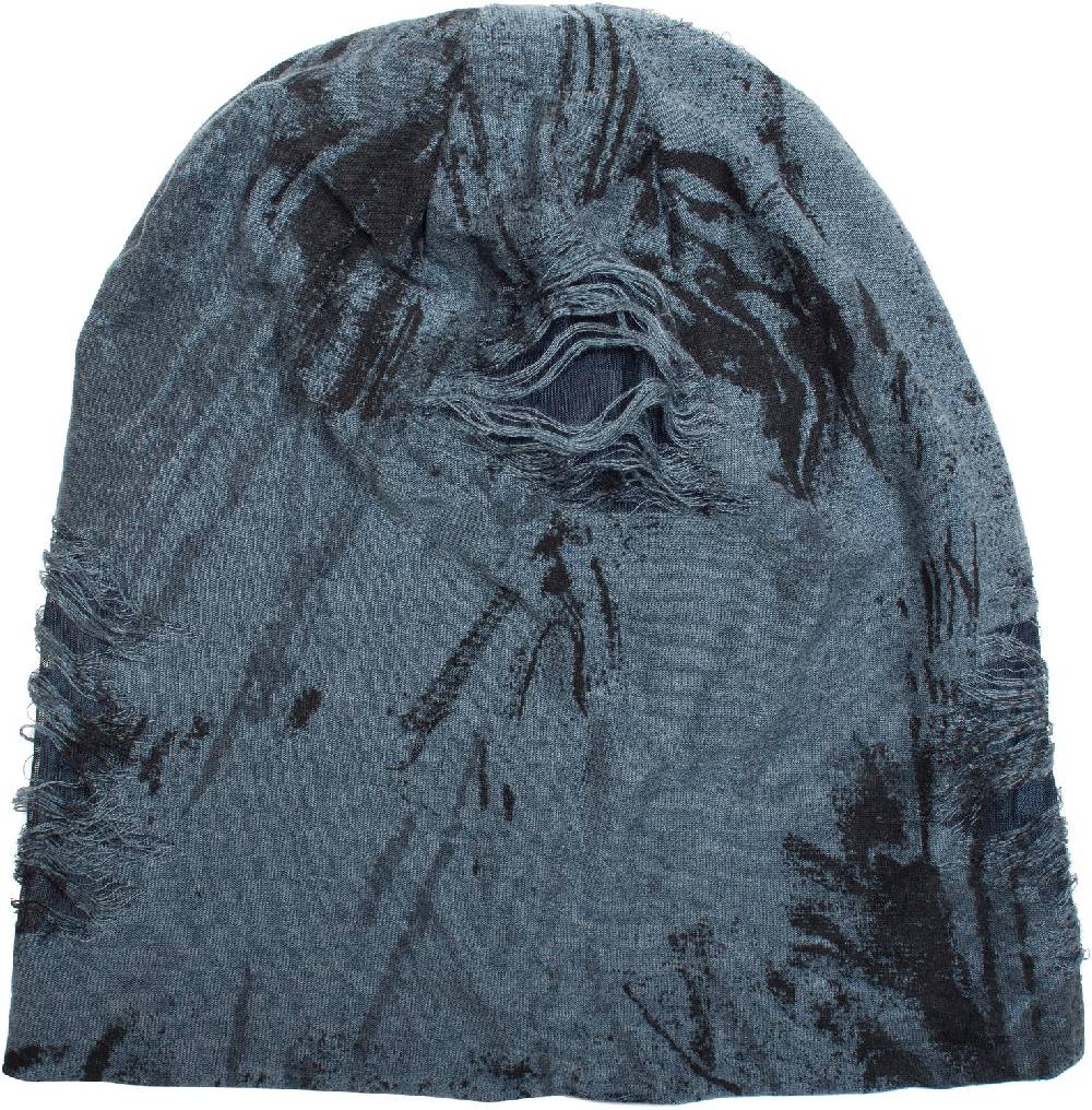 Stylebreaker Gemusterte Beanie im Destroyed used Look Online