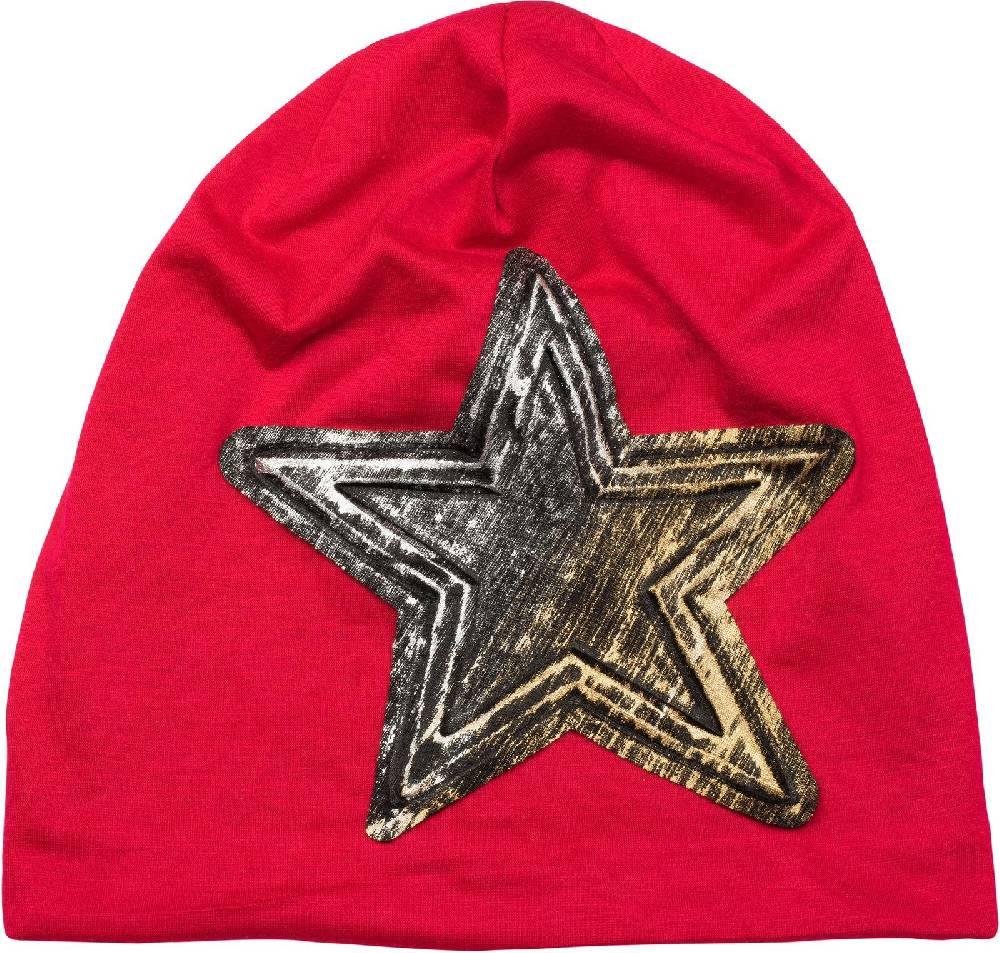 Stylebreaker Beanie mit Metallic Stern Applikation Günstiger Verkauf