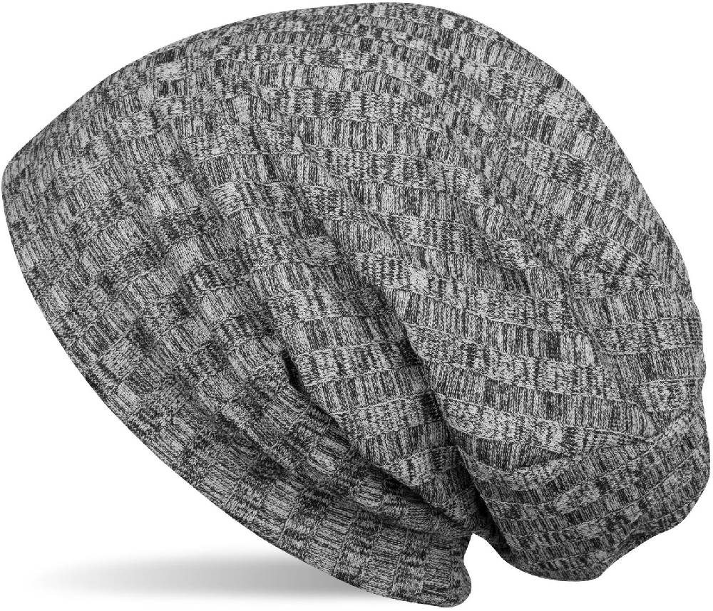 Stylebreaker Feinstrick Beanie mit Streifen Melange