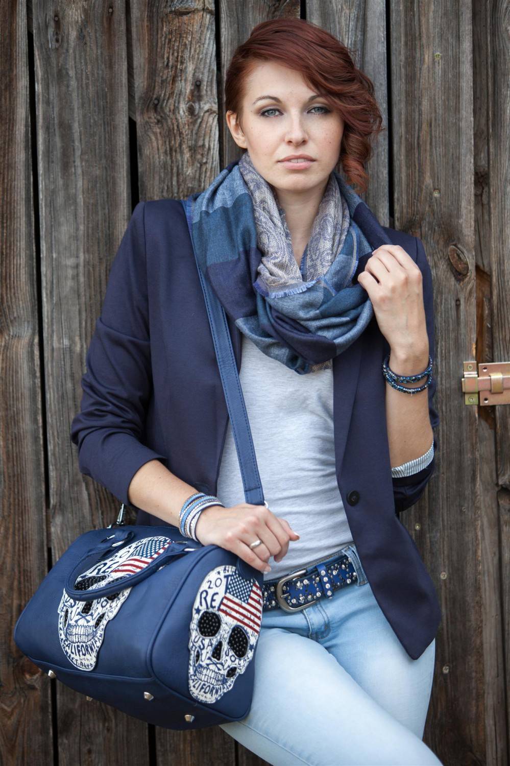 Stylebreaker Loop mit Streifen Paisley Muster Doubleface Meist gekauft