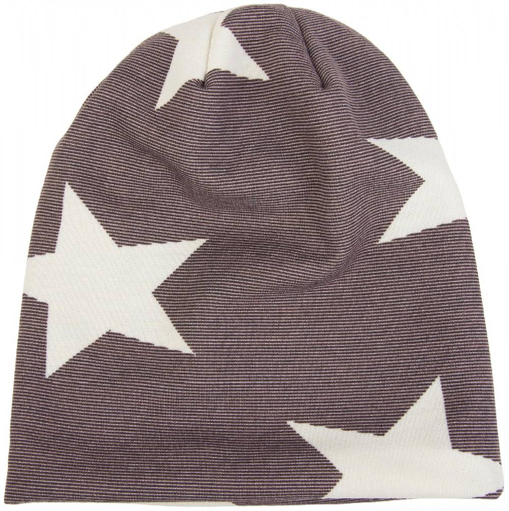 Stylebreaker Feinstrick Beanie mit Sterne, Streifen Muster Schlussverkauf