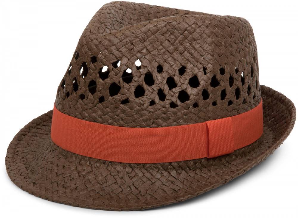Stylebreaker Strohhut mit farbigem Zierband