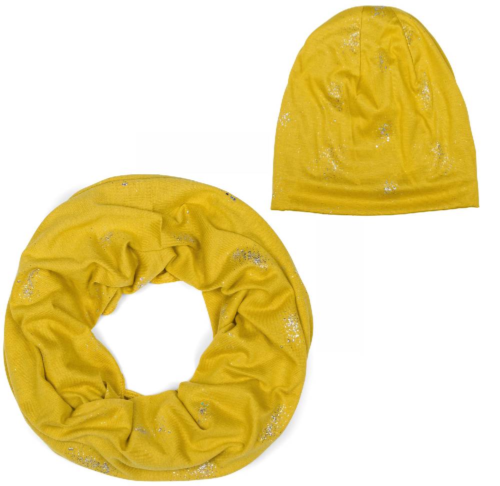 Stylebreaker Loop und Beanie Set mit Glitzer und Pailletten Fabrikverkauf
