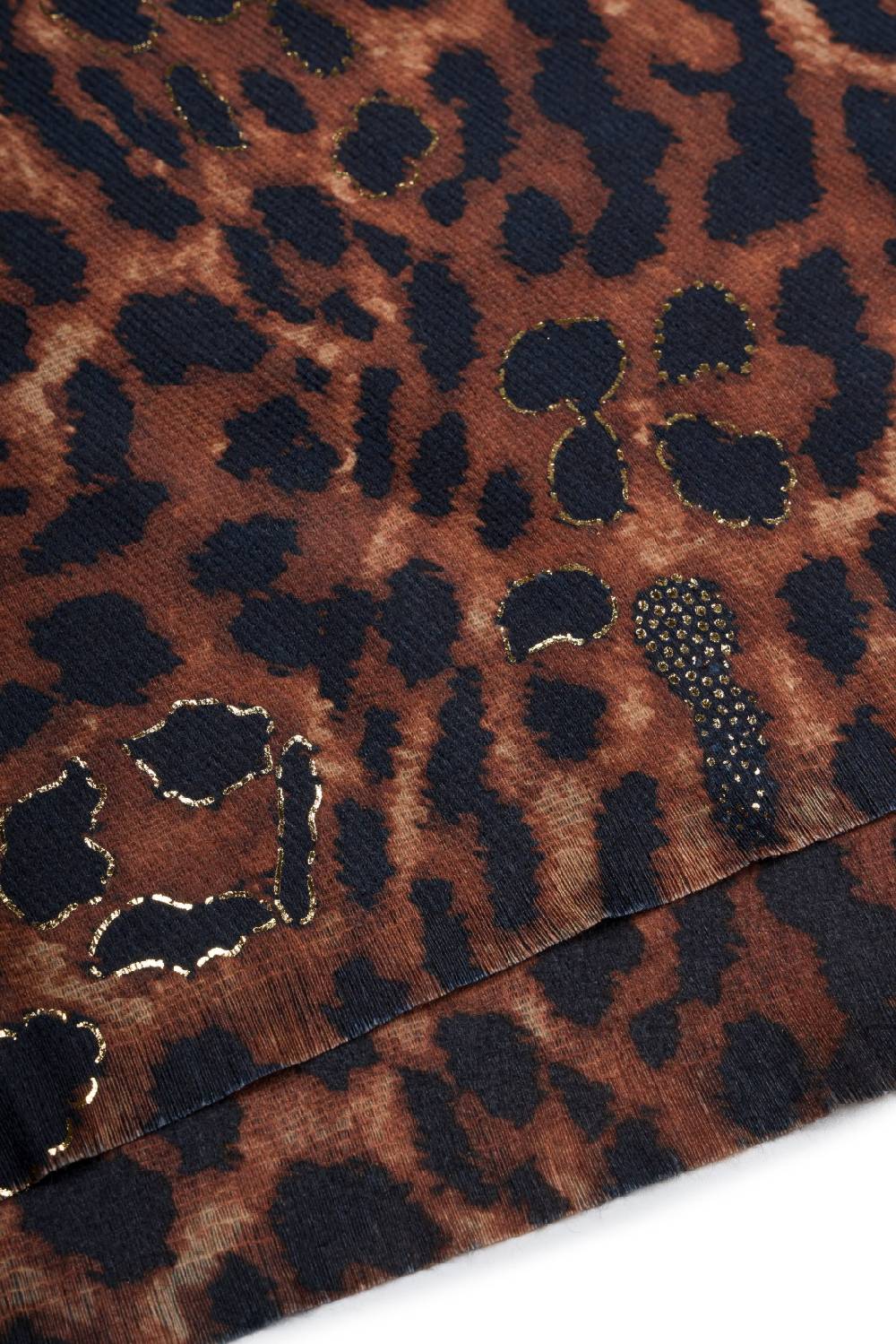 Stylebreaker Schal Leoparden Muster Metallic Details Meist gekauft