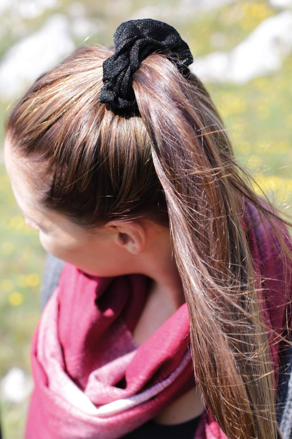 Stylebreaker Scrunchie Haargummi Glitzer Stoff Online