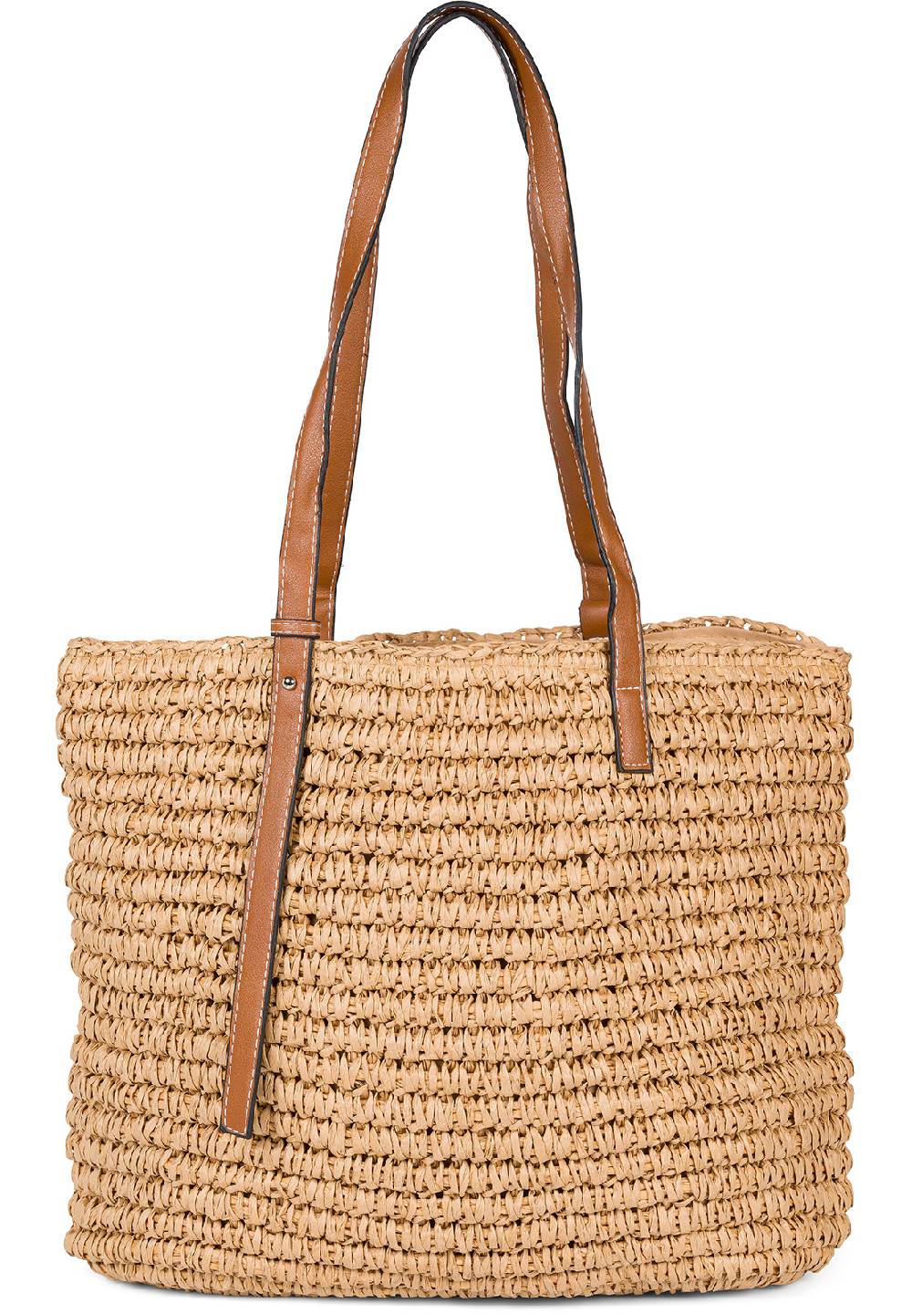 Stylebreaker Korbflecht Schultertasche - Basttasche Blitzverkäufe