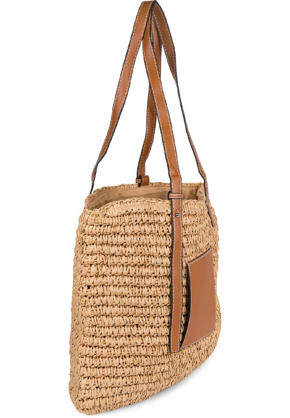 Stylebreaker Korbflecht Schultertasche - Basttasche Blitzverkäufe