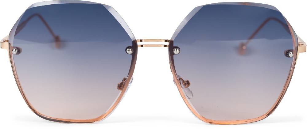 Stylebreaker Ovale Oversize Sonnenbrille Diamant Schliff Rahmenlos Online