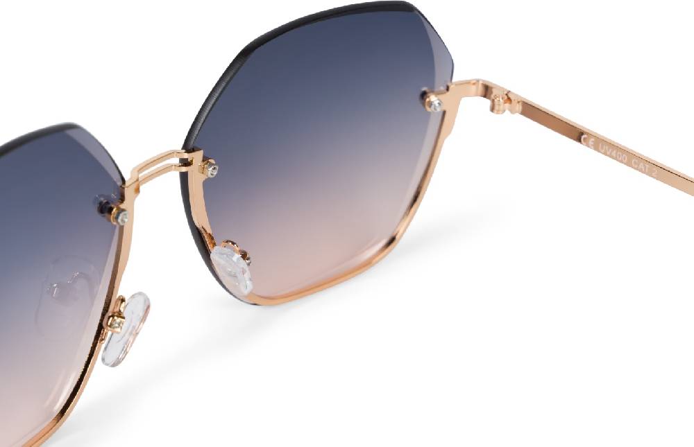 Stylebreaker Ovale Oversize Sonnenbrille Diamant Schliff Rahmenlos Online
