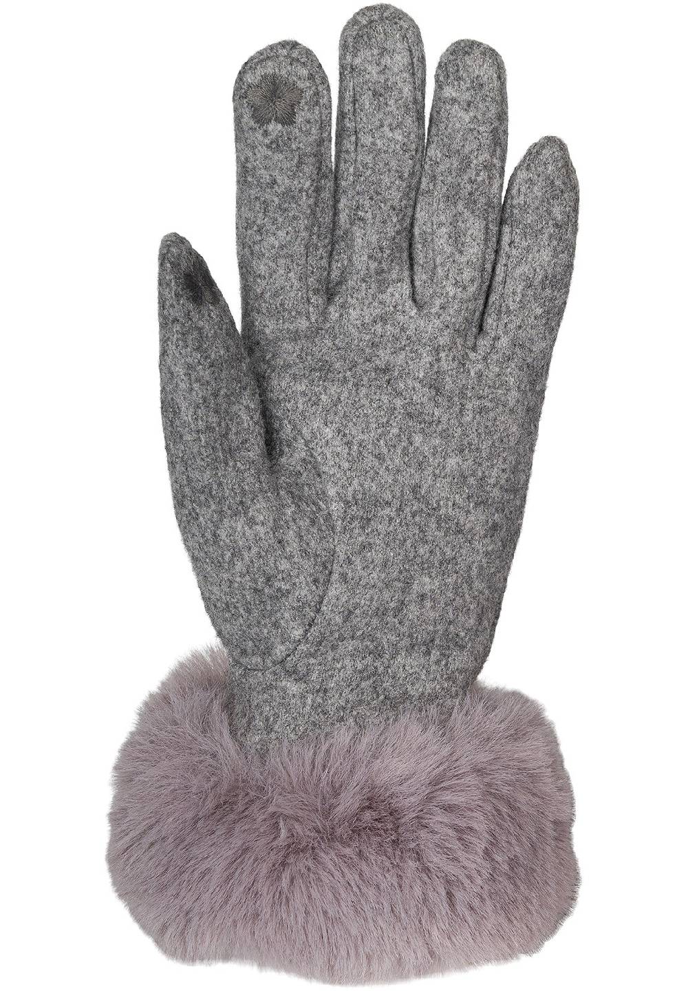Stylebreaker Touchscreen Handschuhe mit Kunstfell Fabrikverkauf