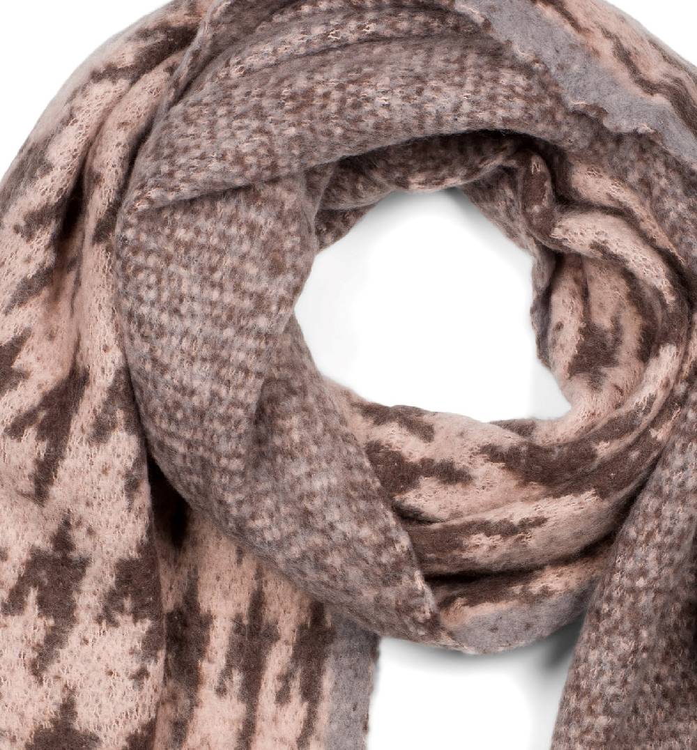 Stylebreaker Asymmetrischer Web Schal mit Pepita Hahnentritt Muster Online