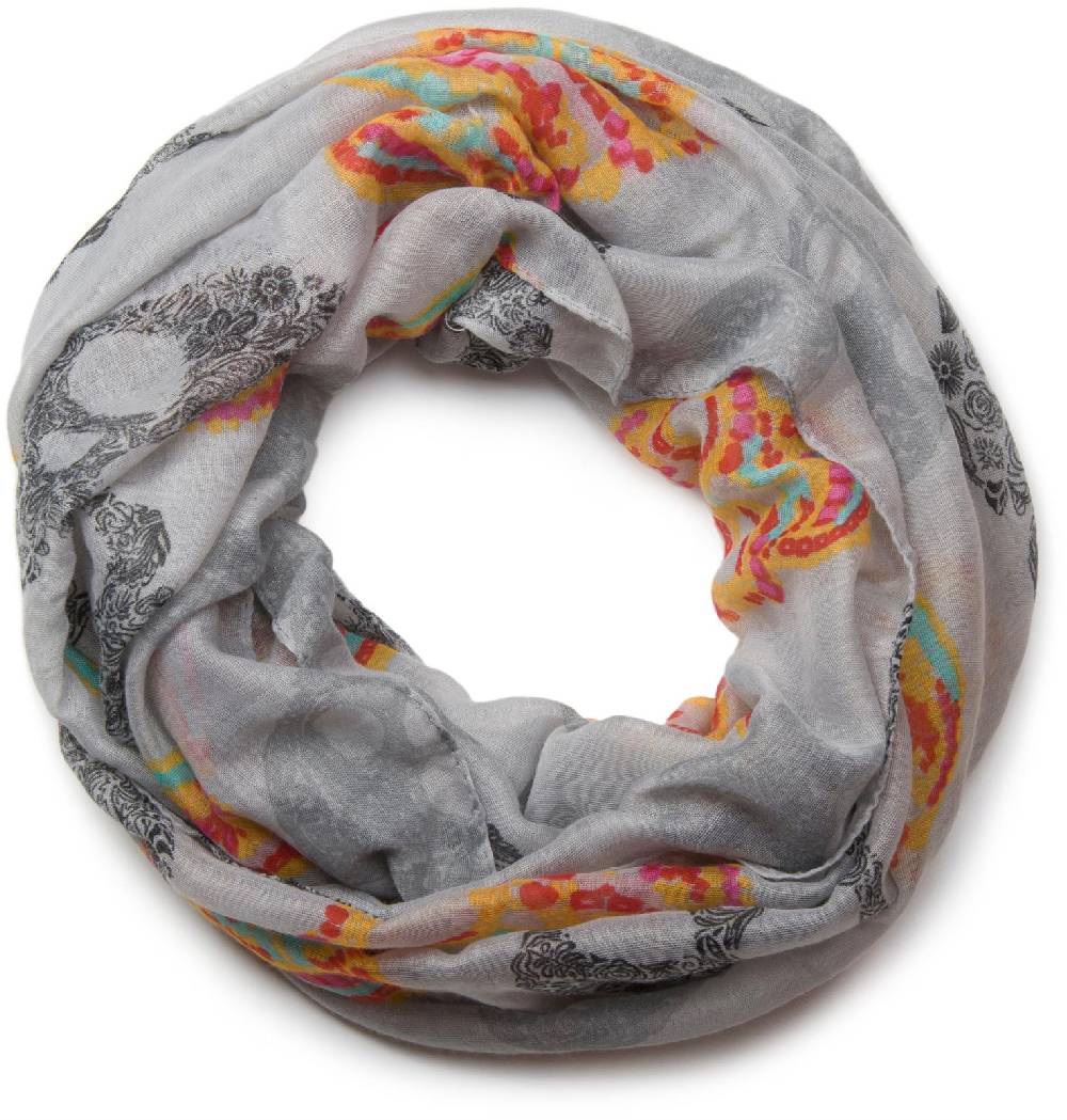 Stylebreaker Loop mit Sugar Skull Totenkopf Print