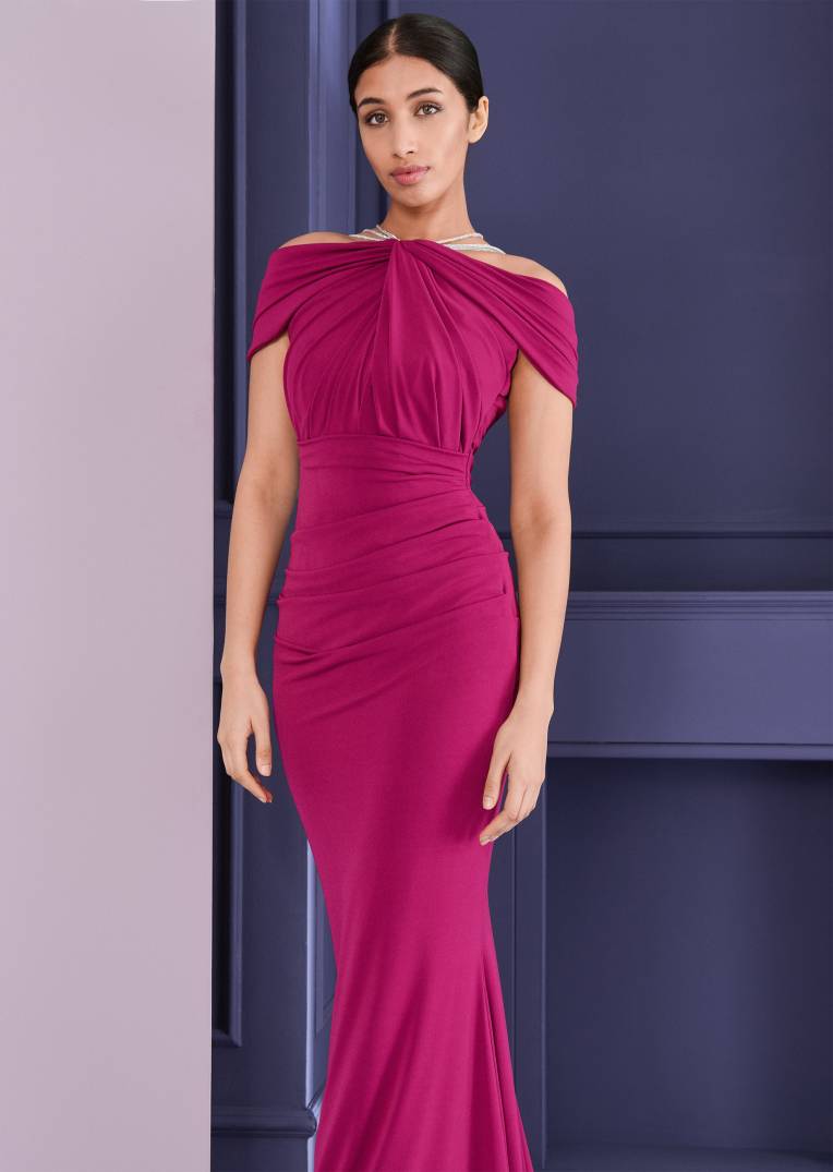 Talbot Runhof Abendkleid Morelle1 Günstiger Verkauf